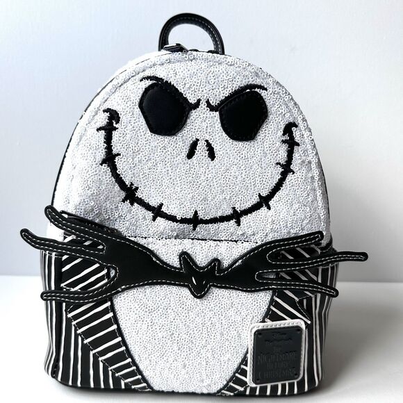Loungefly Disney Jack Skellington Tim Burton Nightmare Before Christmas Sequin